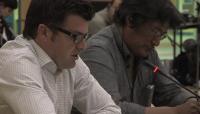 Link to: Lloyd Lipsett, Pt. 2 English, with Zacharias Kunuk, Formal Intervention, NIRB Technical Hearing, July 23, 2012, Igloolik, Part 2/5, 7:15 original English